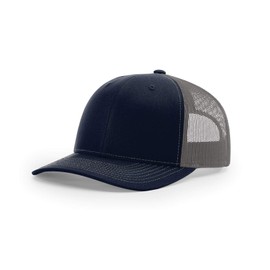 R RICHARDSON Unisex 112 Trucker Adjustable Snapback Baseball Cap, Navy/Charcoal, One Size Fits Most
