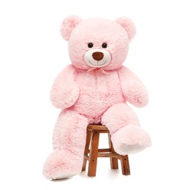 Toys Studio 36 inch Big Teddy Bear Cute Giant Stuffed Animals Soft Plush Bear for Girlfriend Kids, Pink