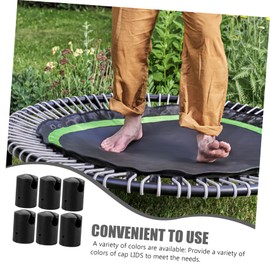 BESPORTBLE 6pcs Trampoline Pole Caps Wear Resistant Plastic Covers for Various Models Durable Replacement Parts for Trampoline Rods and Enclosures