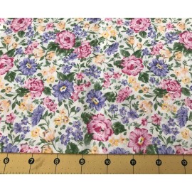Floral 100% cotton fabric sold by the yard #2261