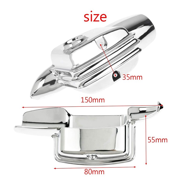 HDBUBALUS Chrome Rear Brake Master Cylinder Cover Fit for Harley
