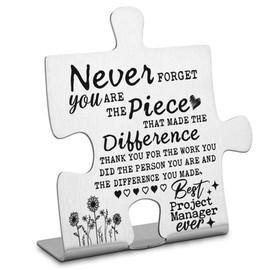 Thank you Appreciation gifts for Project Manager Social Worker, Going Away Gift Retirement Gift for Project Manager, Inspirational gifts for PM, Team Leader Decorative Signs & Plaques-DX397