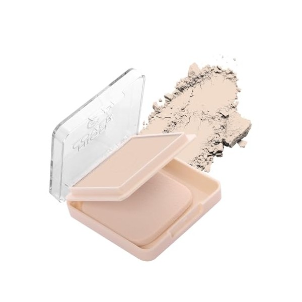 C.o.m.p.a.ct Pressed Powder Foundation with Clear Case, Matte Finish, Light
