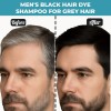Champú Para Cabello Negro, Gel Para Bigote Y Barba De