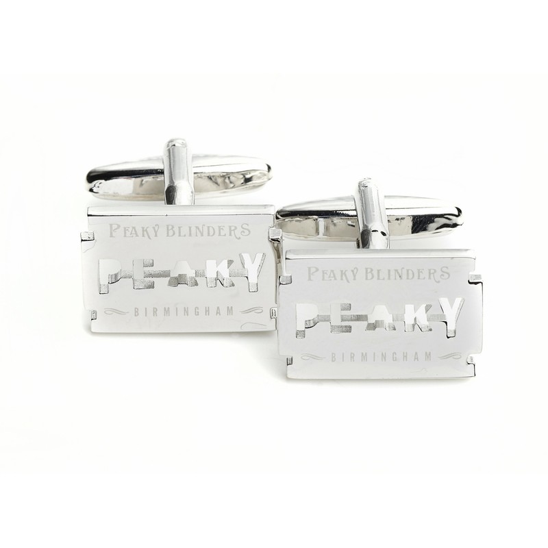 Peaky Blinders Cufflinks with Presentation Box Silver