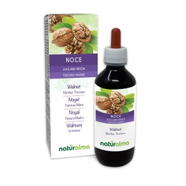 Walnut (Juglans regia) Hulls of The Fruit or Pericarp (Walnut Husk) and Leaves Alcohol-Free Mother Tincture Naturalma | Liquid Extract Drops 200 ml | Food Supplement | Vegan
