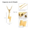 XSMZB Lightning Bolt Cremation Jewelry Ashes Holder for Human Pet