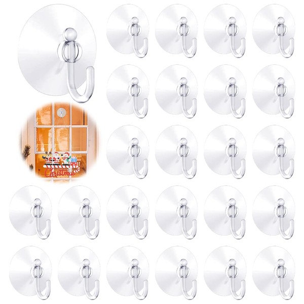 JPGhaha Suction Cup with Hooks, 40 Pieces, Diameter 40 mm,