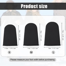 2 Pairs Toe Warmers Neoprene Thermal Toe Warmer Sleeves Toe Topper Liner for Warming Feet Hunting Cycling Running Hiking for Women Men (Size L)