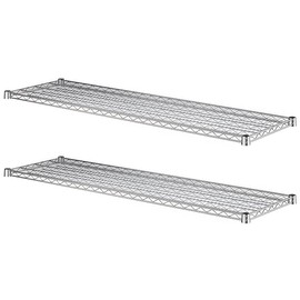 Zedfire Chrome Wire Shelf for Shelving Units, 2-Pack 18" x 60" Replacement Shelves for Wire Rack, NSF Additional Heavy Duty Wire Shelving