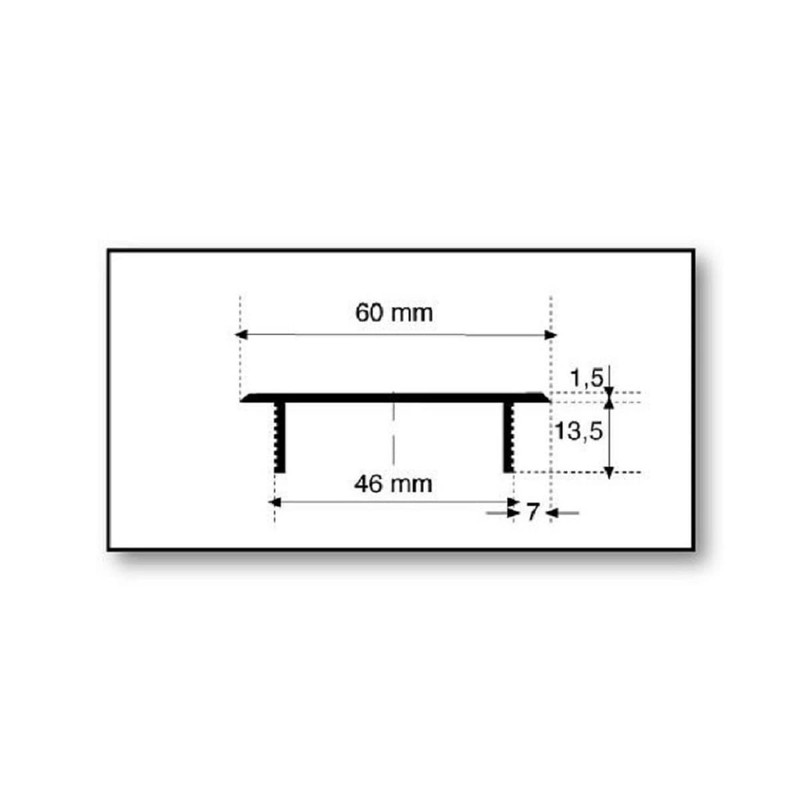 MS Beschläge RAL9016 Ventilation Grille 60 mm Wide Powder-Coated Aluminium