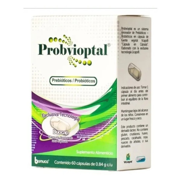 Probvioptal Prebióticos Y Probióticos 60 Cápsulas Sabor N/a