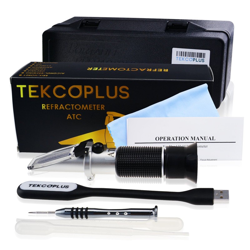 4-in-1 Antifreeze Refractometer, Coolant Refractometer with ATC for Checking Car