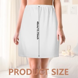 FDRJKN Women'S Half Slips For Under Dresses, Women'S Half Slip 100% Cotton Vintage Underskirt, Underskirt, Length Cling Resistant Under Skirt Slip, For Under Dresses Skirts White