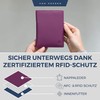 VON HEESEN Passport Holder Leather with RFID Protection for Men