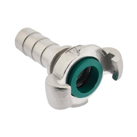 Compressed Air Coupling with Hose Nozzle 25 (1 Inch) mm Claw Coupling 42 mm Steel Stainless Steel / FKM