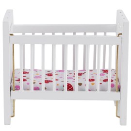 1:12 Dollhouse Mini Bed Model with Mattress Simulation Furniture Model Doll House Accessories