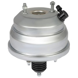 OCPTY 8" Dual Power Booster Chrome Finish Universal Brake Booster Street Rod for Chevy Power Brake Booster