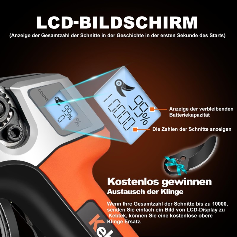 Kebtek 35MM Electric Pruner KTE-35-Body (Bare Tool Machine Only)