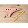 TNG Alto C-Tube Ocarina 12 Hole, Pink, With Case, Strap,