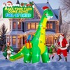 Calmbee 10 FT Christmas Inflatables Decoration, Giant Movable-Head Dinosaur with