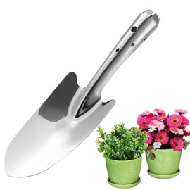 Transplanting Iron Gardening Shovel Scoop Gardening Supplies Garden Tools Transplanting Cultivation Hand Tools Stainless Steel Multi-functional 10.4 x 2.4 inches (265 x 60 mm)