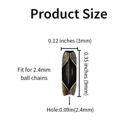 70Pcs Bronze Ball Chain Connectors Fit for 2.4mm Beaded Chains Pull Connector Clasps for Roman Rollers Blinds Ceiling Fan Decor Chain Repair Jewelry Making Accessorie Clips for DIY Crafts