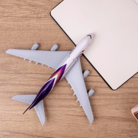 Bswath Model Airplane 1:300 Scale Model Thailand Airbus 380 Model Plane Metal Alloy Model for Gift and Decoration