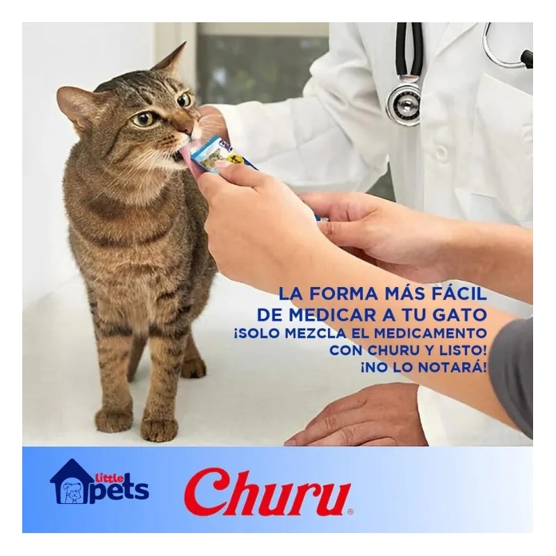 Churu Golosina Lamible Para Gatos Sabores Combinados 24 Pz