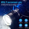 AMAKER LED Headlamp Rechargeable, 9000mAh Long Battery Head Lamp with