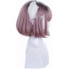 Jorla Peluca Corta Rosa Natural Con Cequillo Short Bob Wig
