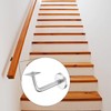 uxcell 2Pcs Stainless Steel Hand Rail Brackets, 4" Flat Handrail