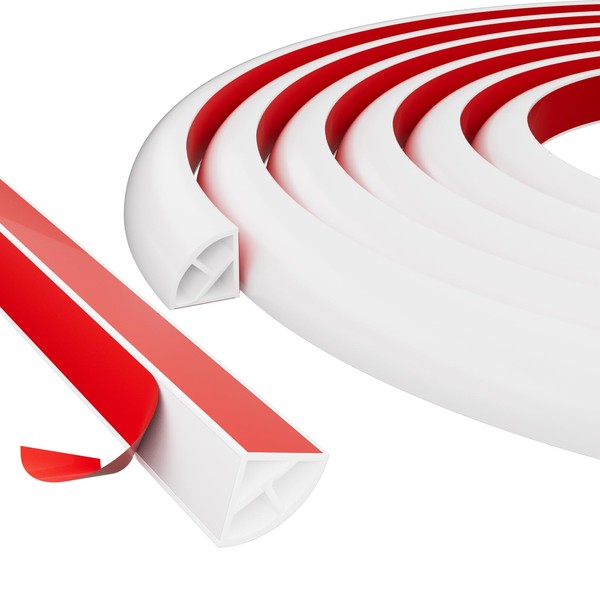 KNEELISA 49ft/15m Flexible Peel and Stick Quarter Round Molding Trim