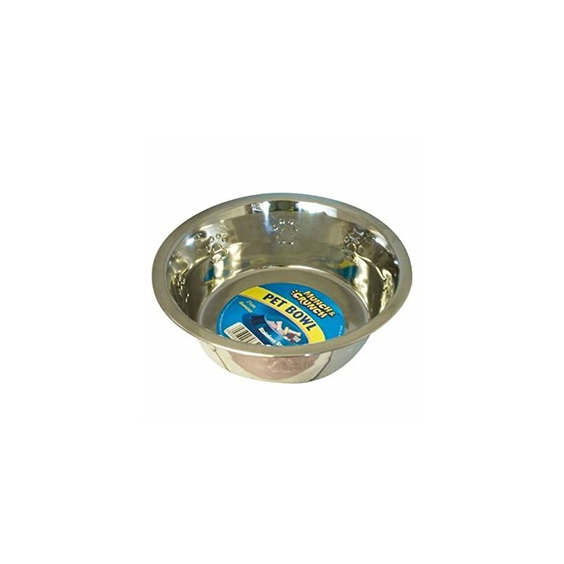 Munch & Crunch Large 19.5cm Stainless Steel Pet Bowl