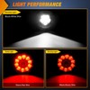 Nilight 2PCS 4 Inch Round Red White LED Trailer Tail
