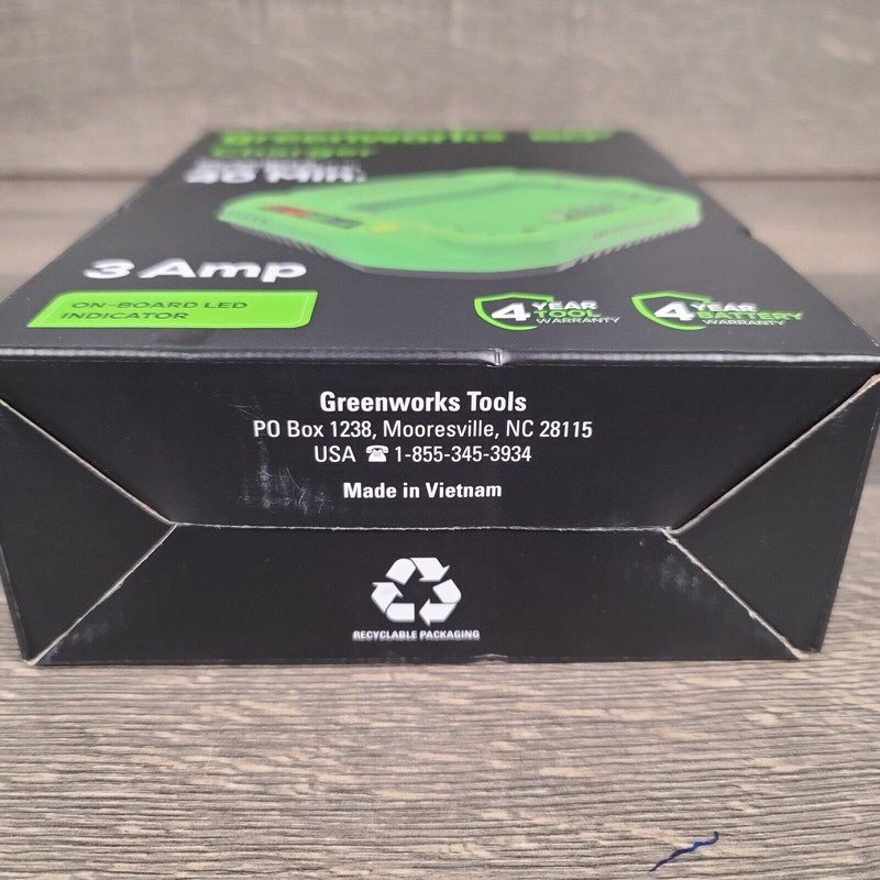 Greenworks Charger 60v Ultra Power 3 Amp All Batteries LED