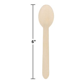 6" Wooden Spoons, 1000 ct