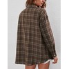 Mingzhu Oversized Plaid Flannel Shirts for Women Long Sleeve Casual