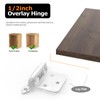 Chibery 1/2" Overlay Cabinet Hinges, 2 Pack Self Closing Flush