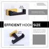 Angle Simple Double Towel Hook Black & Gold, Stainless Steel