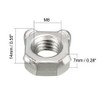 sourcing map Pack of 20 Welding Nuts M8 Square UNC