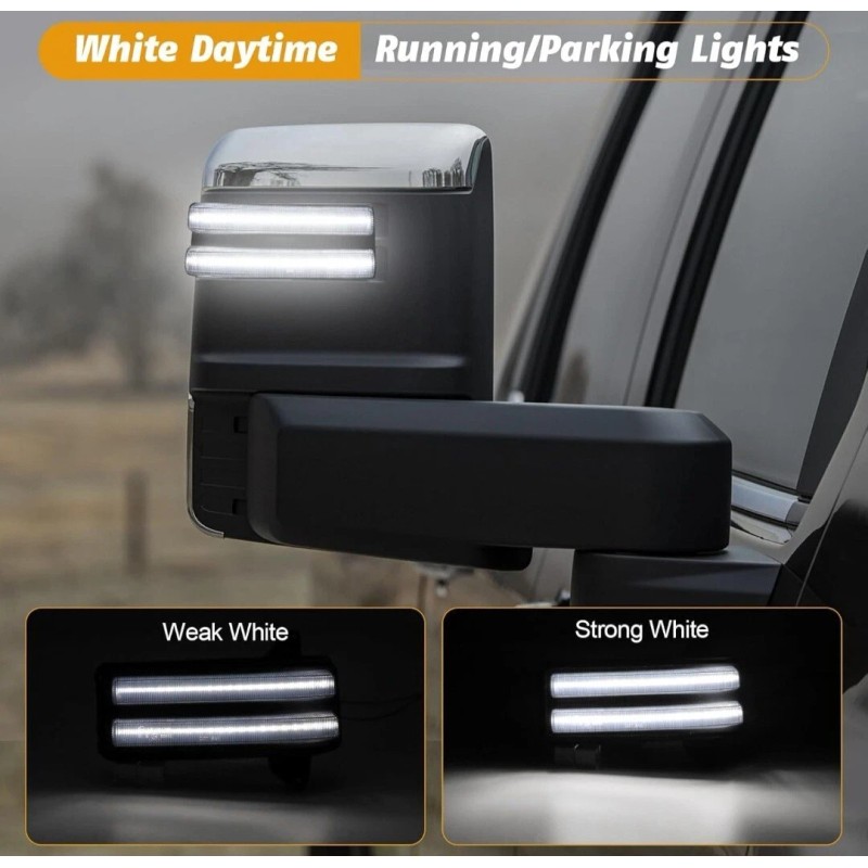 Signal Sequential Tow Mirror Turn Signal Lights Smoked for '20-'23