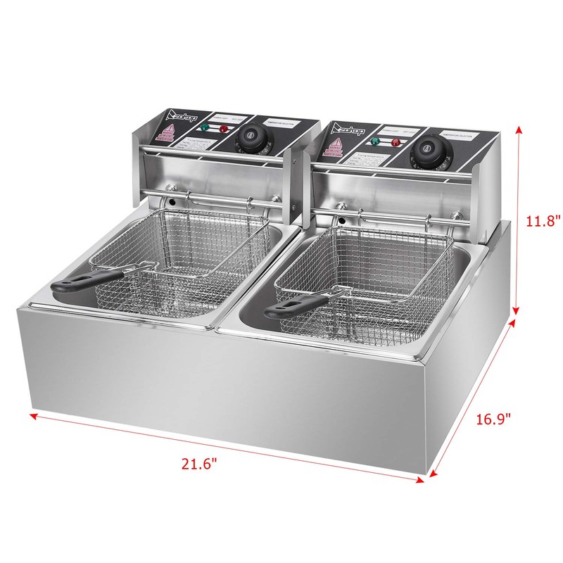 ZOKOP EH82 5000W MAX 110V 12.7QT/12L Stainless Steel Double Cylinder