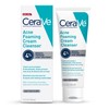 CeraVe Acne Foaming Cream Cleanser, 4% Benzoyl Peroxide Face Wash