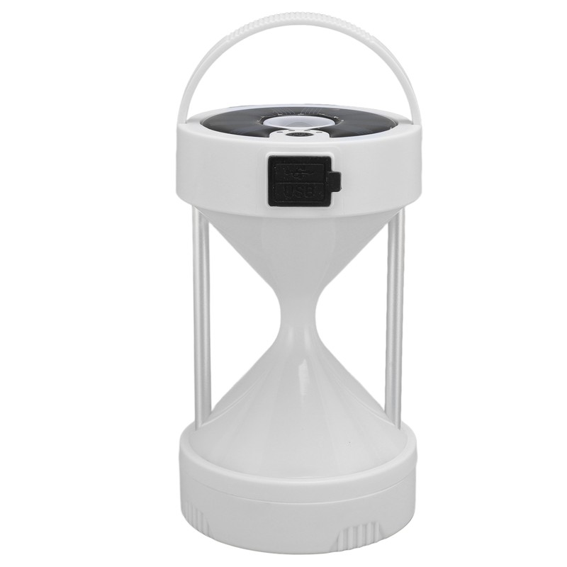 LED Camping Lantern USB Rechargeable Hourglass Solar Powered Camping Light