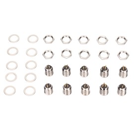 Vbestlife 10Pcs 3 Pin Metal Panel Mount, 3 Pin Metal Male Female Panel Connector, XLR 3 Pin Male Panel Socket Connector with Gasket & Washer for Chassis Panel XLR Microphone