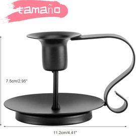 Jindizi Paquete de 2 Candelabros Cónicos de Hierro, Decoración Cena a la Luz de Las Velas para el Hogar,