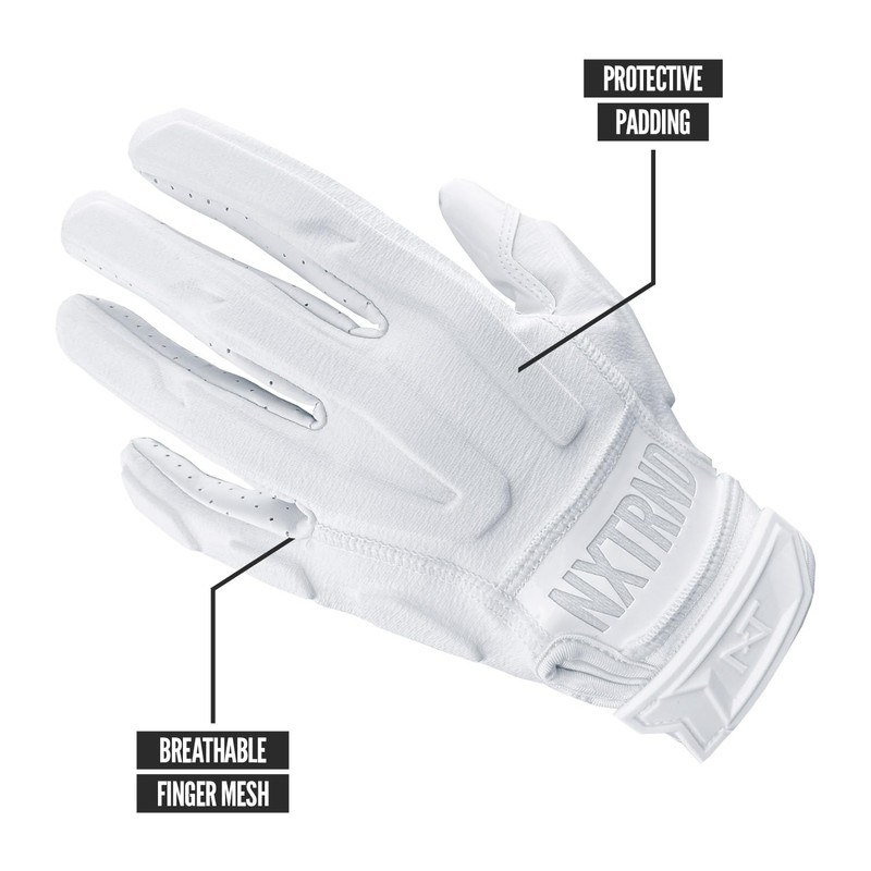 Nxtrnd G3 Padded Football Gloves, Sticky Padded Receiver Gloves, Lineman