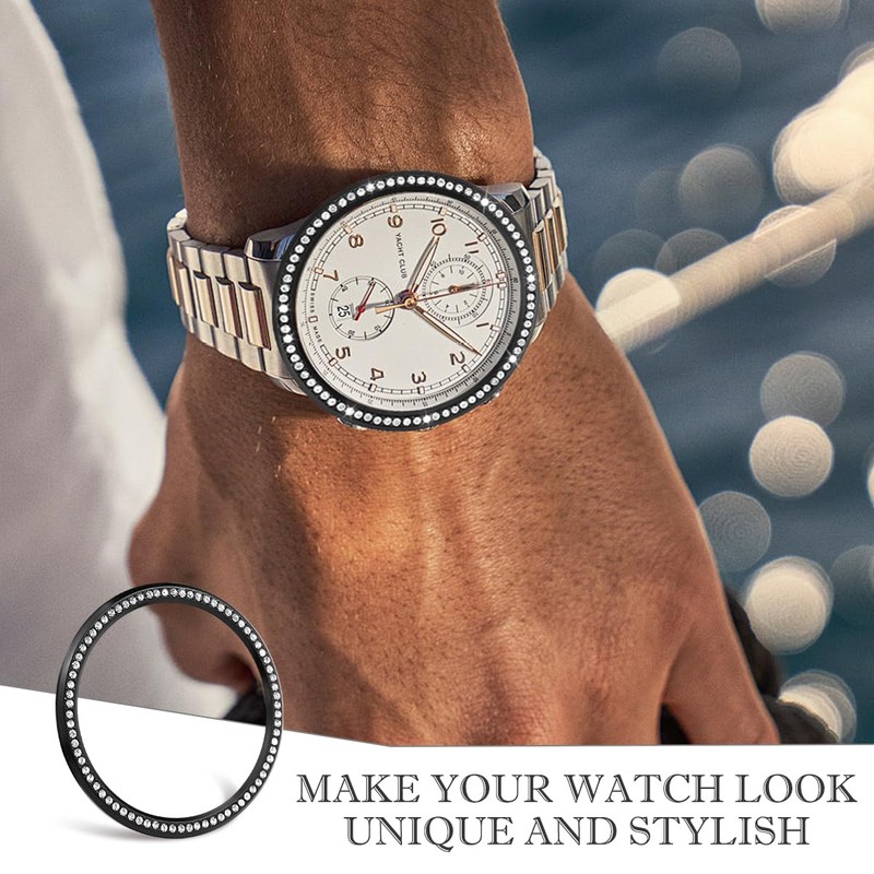 LNQ LUNIQI Watch Bezel Ring 47 mm, Metal Bezel Ring,