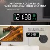 Reloj De Pared Digital Con Termómetro, Alarmas Y Calendario